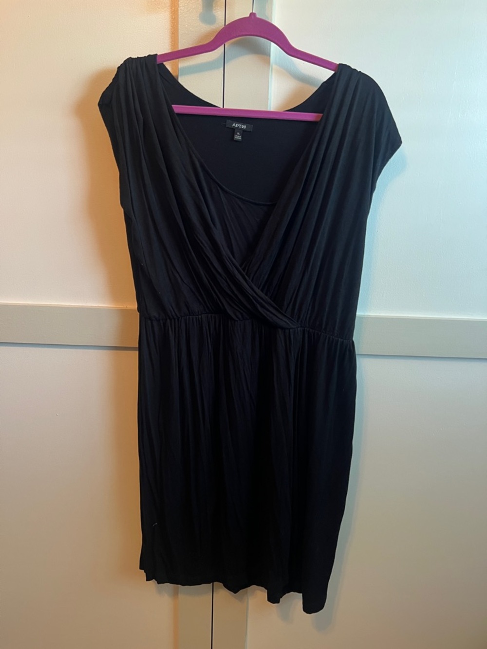 Apt. 9 Black Surplice V-Neck Midi Dress